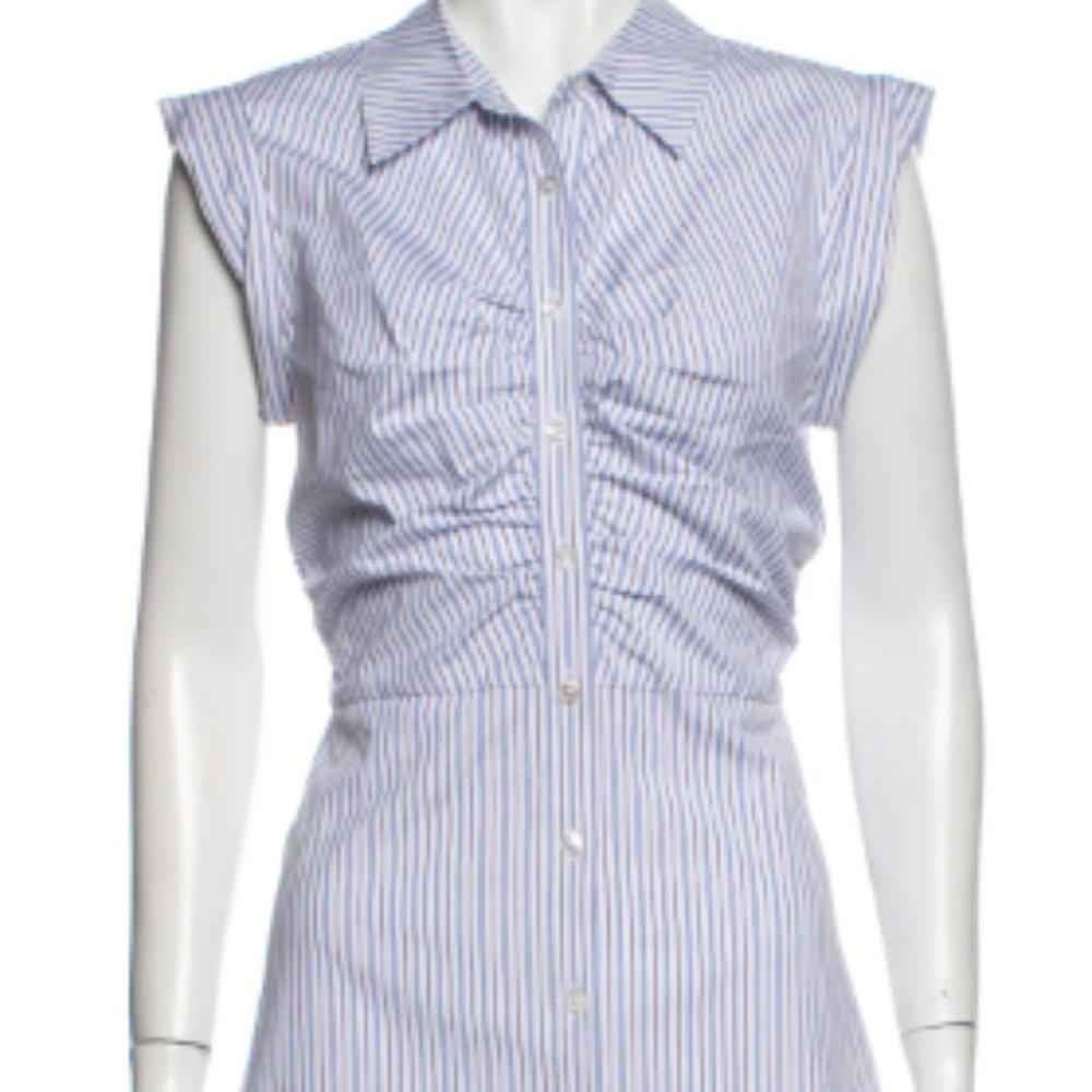 Veronica Beard Striped Ferris Short Shirtdress